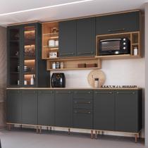 Cozinha Modulada Completa 7 peças com Cristaleira 12 portas 2 gavetas Isabelle Cozinha Modulada Completa 7 peças com Cristaleira 12 portas 2 gavetas Isabelle