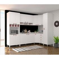 Cozinha Modulada Completa 8 Peças Com Tampo Branco Cristal