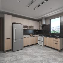 Cozinha Modulada Completa 8 Peças com Tampos e sem Pia Stylo Luciane Móveis