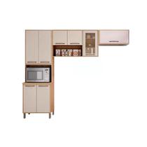 Cozinha Modulada Completa Áustria 3 Peças (1 Paneleiro + 2 Armários) CPT134 Cinamomo/Off White - Valdemóveis