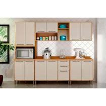 Cozinha Modulada Completa Áustria 5 Peças (1 Paneleiro + 2 Armários + 2 Balcões) C5P50 Cinamomo/Off White - Valdemóveis