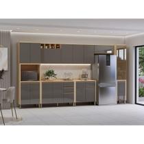 Cozinha Modulada Completa Brise 7 Peças 16 Portas 3 Gavetas MDF MDP Luciane Móveis Cozinha Modulada Completa Brise 7 Peças 16 Portas 3 Gavetas MDF MDP Luciane Móveis