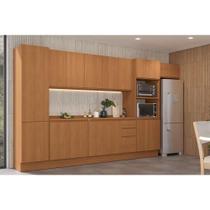Cozinha Modulada Completa Ciela 9 Peças (3Aéreos+2Balcões+1Paneleiro+1TorreQuente+2Complementos) C9P64 Canela - Kappesberg