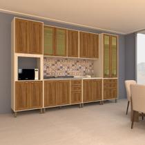 Cozinha Modulada Completa com 6 Peças e Vidro Reflecta Sofia Luciane Móveis Cozinha Modulada Completa com 6 Peças e Vidro Reflecta Sofia Luciane Móveis