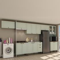 Cozinha Modulada Completa com Aérea de Serviço Integrada 100% Mdf