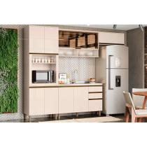 Cozinha Modulada Completa Connect 4 Peças (2Aéreos+1Balcão+1Paneleiro) C04P01 Off White - Henn