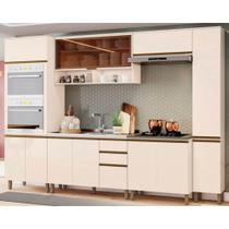 Cozinha Modulada Completa Connect 7 Peças (2 Aéreos+2Balcões+2Paneleiro+1Complemento) CPT91 Off White - Henn