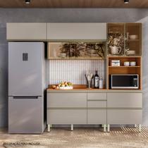 Cozinha modulada completa demartêz proença mdf com vidro reflecta