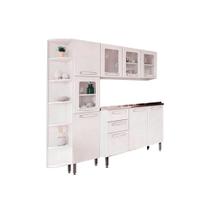 Cozinha Modulada Completa Evidence 4 Peças (1 Armário + 1 Balcão + 1 Paneleiro + 1 Complemento) C4P47 Branco - Bertolini