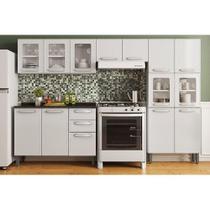Cozinha Modulada Completa Evidence 4 Peças (2 Armários + 1 Balcão + 1 Paneleiro) C4P55 Branco - Bertolini Cozinha Modulada Completa Evidence 4 Peças (2 Armários + 1 Balcão + 1 Paneleiro) C4P55 Branco - Bertolini
