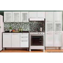 Cozinha Modulada Completa Evidence 4 Peças (2 Armários + 1 Balcão + 1 Paneleiro) C4P56 Branco - Bertolini Cozinha Modulada Completa Evidence 4 Peças (2 Armários + 1 Balcão + 1 Paneleiro) C4P56 Branco - Bertolini