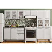 Cozinha Modulada Completa Evidence 4 Peças (2 Armários + 1 Balcão + 1 Paneleiro) C4P59 Branco - Bertolini