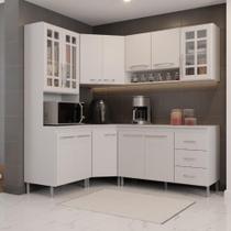 Cozinha Modulada Completa Fidelitá Viena 5 Peças 340cm 12 Portas 3 Gavetas Com Tampo Branco Cozinha Modulada Completa Fidelitá Viena 5 Peças 340cm 12 Portas 3 Gavetas Com Tampo Branco