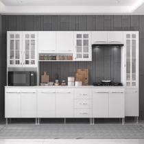 Cozinha Modulada Completa Fidelitá Viena 6 Peças 295cm 15 Portas 3 Gavetas Com Tampo Branco Cozinha Modulada Completa Fidelitá Viena 6 Peças 295cm 15 Portas 3 Gavetas Com Tampo Branco