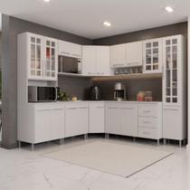 Cozinha Modulada Completa Fidelitá Viena 8 Peças 445cm 18 Portas 3 Gavetas Com Tampo Branco Cozinha Modulada Completa Fidelitá Viena 8 Peças 445cm 18 Portas 3 Gavetas Com Tampo Branco