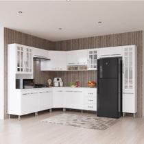 Cozinha Modulada Completa Fidelitá Viena 9 Peças 515cm 20 Portas 3 Gavetas Com Tampo Branco Cozinha Modulada Completa Fidelitá Viena 9 Peças 515cm 20 Portas 3 Gavetas Com Tampo Branco