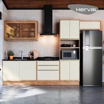 Cozinha Modulada Completa Herval Ten, 100% em MDF com 6 Peças, 280 cm