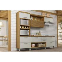 Cozinha Modulada Completa Princesa 4 Peças (1Aéreo+2Balcões+1Paneleiro) C6P65 Freijo/Off White - Nesher Cozinha Modulada Completa Princesa 4 Peças (1Aéreo+2Balcões+1Paneleiro) C6P65 Freijo/Off White - Nesher