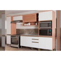 Cozinha Modulada Completa Thela Macadâmia 5 Peças (2Aéreos+1Balcão+2Paneleiros CZC17 Freijo/Branco - Telasul Cozinha Modulada Completa Thela Macadâmia 5 Peças (2Aéreos+1Balcão+2Paneleiros CZC17 Freijo/Branco - Telasul