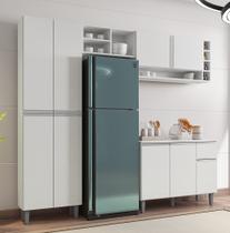 Cozinha Modulada Completa Vanessa Com 9 Portas Branco AJL