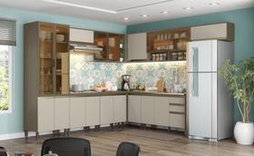 Cozinha Modulada Conect com 8 Peças Duna/Cristal - Henn