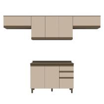 Cozinha Modulada Connect 4 Peças Balcão 120cm com Tampo MDP - Móveis Henn Cozinha Modulada Connect 4 Peças Balcão 120cm com Tampo MDP - Móveis Henn