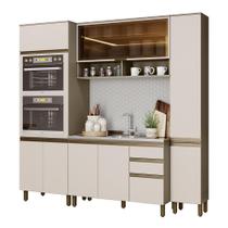 Cozinha Modulada Connect 4 Peças com Torre Quente 2 Fornos - Móveis Henn Cozinha Modulada Connect 4 Peças com Torre Quente 2 Fornos - Móveis Henn
