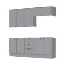 Cozinha Modulada Cooktop 4 Peças 8 Portas 3 Gavetas Com Tampo Henn Americana