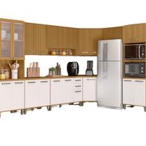 Cozinha Modulada Criare de Canto 10 Peças 23 Portas Poliman Móveis