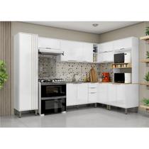 Cozinha Modulada de Canto Completa 7 peças Vick Branco