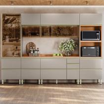 Cozinha Modulada Demartêz Proença MDF com Vidro Reflecta