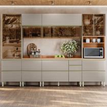 Cozinha Modulada Demartêz Proença MDF com Vidro Reflecta