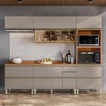 Cozinha Modulada Demartêz Proença MDF com Vidro Reflecta