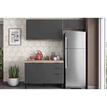 Cozinha Modulada Demóbile 3 Peças Firenze C3P51 Avena/Grafito Cozinha Modulada Demóbile 3 Peças Firenze C3P51 Avena/Grafito