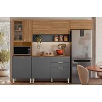 Cozinha Modulada Demóbile 4 Peças Alba C4P227 Amendola/Grafito Prime TX