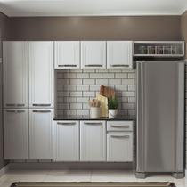 Cozinha Modulada em Aço 4 Peças Esmeralda Damulti Cozinha Modulada em Aço 4 Peças Esmeralda Damulti