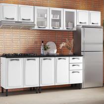 Cozinha Modulada em Aço 5 Peças 12 Portas 2 Gavetas New Premium Itatiaia Branco