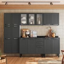 Cozinha Modulada em Aço 5 Peças 16 Portas (sendo 3 de Vidro) 2 Gavetas Florença Itatiaia Cozinha Modulada em Aço 5 Peças 16 Portas (sendo 3 de Vidro) 2 Gavetas Florença Itatiaia