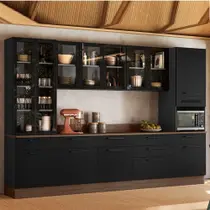 Cozinha Modulada em Aço 7 Peças 12 Portas 7 Gavetas com Cristaleira Rodapé PVC Exclusive Itatiaia Cozinha Modulada em Aço 7 Peças 12 Portas 7 Gavetas com Cristaleira Rodapé PVC Exclusive Itatiaia