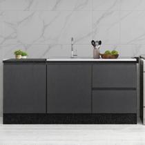 Cozinha Modulada Etna 2 Balcões para Pia Poliman Móveis