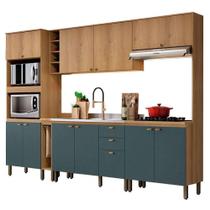 Cozinha Modulada Finesse Ambiente Composição 18 Capuccino Azul - Thb Cozinha Modulada Finesse Ambiente Composição 18 Capuccino Azul - Thb