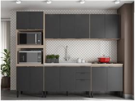 Cozinha Modulada Firenze Fhr001 Avena Touch Grafito - Demóbile