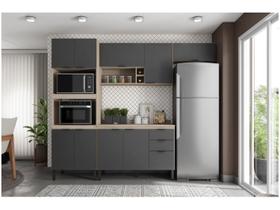 Cozinha Modulada Firenze FI0003 Avena Grafito - Demóbile