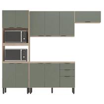 Cozinha Modulada Firenze FMT004 Avena Touch Menta - Demóbile