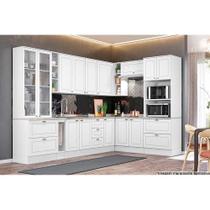 Cozinha Modulada Henn Americana 14 Peças (3 Armários + 4 Balcões + 1 Paneleiro + 6 Complementos) C14P01 Branco