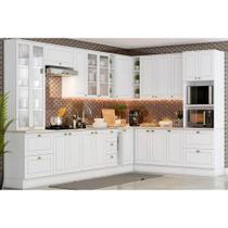 Cozinha Modulada Henn Americana 19 Peças (1 Torre Quente + 1 Cristaleira + 6 Aéreos + 5 Balcões + 1 Porta Toalha + 5 Tampos) CZ264 Branco Cozinha Modulada Henn Americana 19 Peças (1 Torre Quente + 1 Cristaleira + 6 Aéreos + 5 Balcões + 1 Porta Toalha + 5 Tampos) CZ264 Branco