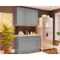 Cozinha Modulada Henn Americana 3 Peças (1Aéreo+1Balcão+1Complemento) CZ120 Cinza-Henn