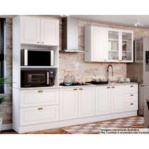 Cozinha Modulada Henn Americana 5 Peças (Torre Quente + 1 Aéreo + 2 Balcões + 1 Tampo p/ Cooktop) CZ267 Branco