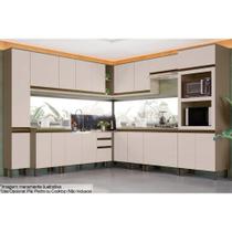 Cozinha Modulada Henn Connect 16 Peças (5Aéreos+5Balcões+2Paneleiros+4Complementos) C5P98 Duna/Cristal-Henn Cozinha Modulada Henn Connect 16 Peças (5Aéreos+5Balcões+2Paneleiros+4Complementos) C5P98 Duna/Cristal-Henn