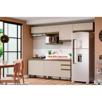 Cozinha Modulada Henn Connect 8 Peças (4 Armários + 2 Balcões + 2 Complementos) C8P11 Duna/Cristal Cozinha Modulada Henn Connect 8 Peças (4 Armários + 2 Balcões + 2 Complementos) C8P11 Duna/Cristal